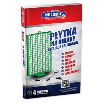 4X MOLOMIT PŁYTKA NA OWADY MAX MRÓWKI KOMARY MUCHY