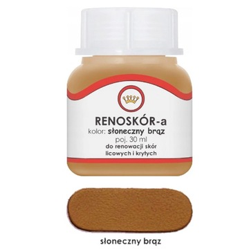 RENOSKÓR FARBA LAKIER DO SKÓRY BRĄZ SŁONECZNY 30ML
