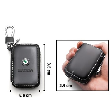 ЧЕХОЛ ИЗ ЭКО КОЖИ SKODA ЧЕХОЛ ДЛЯ КЛЮЧА С ЛОГОТИПОМ КЛЮЧА ОТ АВТОМОБИЛЯ