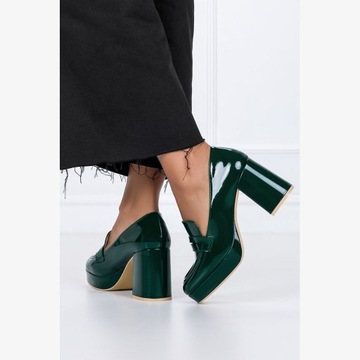 ОБУВЬ ЖЕНСКАЯ, КРАСОЧНАЯ ТУФЛИ НА ПАЛОЧНОМ КАБЛУКЕ, МЯГКАЯ Стелька, НОВАЯ 39