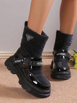 СНЕЖНЫЕ БОТИНКИ ЖЕНСКИЕ, ЧЕРНЫЕ ЗИМНИЕ БОТИНКИ