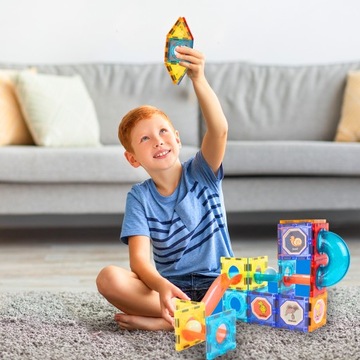 ПУТЕВЫЕ МАГНИТНЫЕ БЛОКИ СВЕТЯЩИЕСЯ ОБРАЗОВАТЕЛЬНАЯ КОНСТРУКЦИЯ 75 EL ДЛЯ ДЕТЕЙ