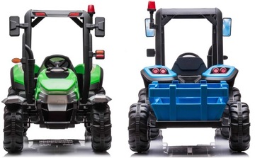 ТРАКТОР С БОЛЬШИМ АККУМУЛЯТОРОМ 24 В 7 Ач, КОЖАНЫЕ МЯГКИЕ КОЛЕСА EVA PILOT 24 В 400 ВАТ