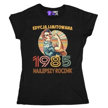 Т -манать для 40 женских дней рождения Vintage 1985 г. подарок для жены +бесплатная сумка