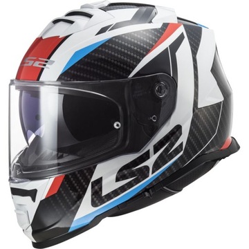 KASK Motocyklowy LS2 STORM II RACER RED BLUE POŁYSK Rozmiar M ECE 22.06