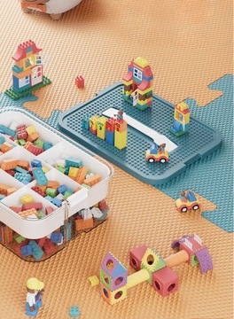 КОРОБКА ДЛЯ ИГРУШЕК КОНТЕЙНЕР КИРПИЧИ 2-СЛОЙНАЯ ИСТОРИЯ ОРГАНАЙЗЕР LEGO