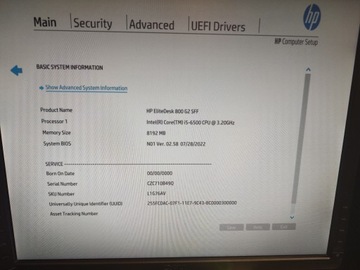 HP EliteDesk 800 G2 SFF 3,2 ГГц i5-6500 8 ГБ