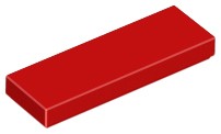 LEGO 63864 tile płytka 1x3 czerwona 5szt.