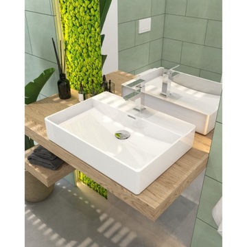 ПРЯМОУГОЛЬНАЯ НАСТОЛЬНАЯ РАКОВИНА 59x43 HAGSER EMMA