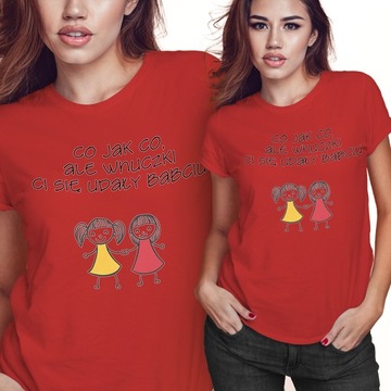 KOSZULKA T-SHIRT DZIEŃ BABCI 2XL WNUCZKI CI SIĘ UDAŁY BABCIU PREZENT JAKOŚĆ