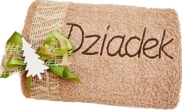 PRAKTYCZNY Prezent na ŚWIĘTA Ręcznik z Haftem Kosz