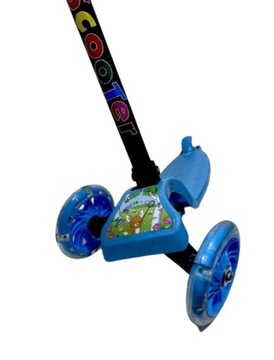 ТРЕХКОЛЕСНЫЙ БАЛАНСИРУЮЩИЙ СКУТЕР, СКЛАДНОЙ, СВЕТЯЩИЕСЯ СВЕТОДИОДНЫЕ КОЛЕСА, СИНИЙ