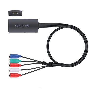 Konwerter obrazu i dźwięku z component YPbPr L/P Audio - 5x chinch na HDMI