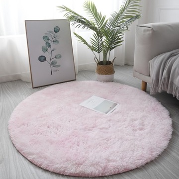 DYWAN SHAGGY OKRĄGŁY WYSOKI PLUSZOWY śr.80cm