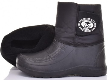 KALOSZE DAMSKIE Z OCIEPLACZEM PIANKI LEKKIE CIEPŁE BUTY ZIMOWE NA RZEP