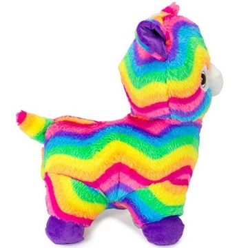 Alpaka Kolorowa Tęczowa Lama Stojąca Przytulanka 40cm