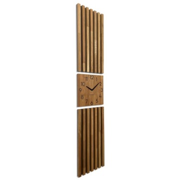 Dębowy panel Zegar ścienny w Lamelach 155x30cm XXL