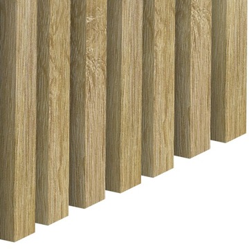 Lamele ścienne DĄB SONOMA 3D Listwy pionowe 12 szt