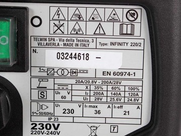 Сварочный аппарат Telwin Infinity DC TIG