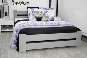 Łóżko drewniane OLA 140x200 SZARE stelaż MATERAC !