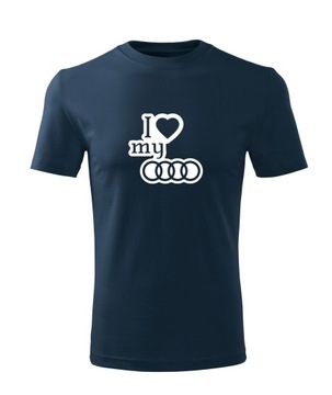 Koszulka T-shirt męska M87 AUDI A4 A3 A5 granatowa rozm 3XL