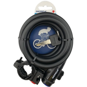 ZAPIĘCIE ROWEROWE BLOKADA ZABEZPIECZENIE DO ROWERU GERDA FLEX MAX 1800/12T