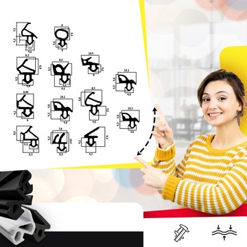 Uszczelka Okienna do Okien Okna Czarna PCV Czarna REHAU S-1387 - 300mb