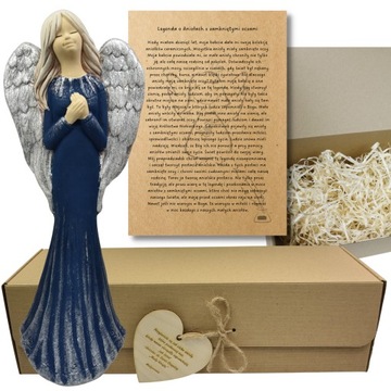 Фигурка ангела, большое украшение, подарок, цветная гравировка