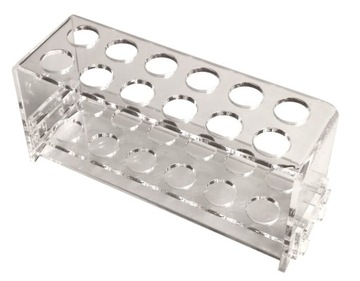 Stojak organizer z plexi 170 x 70 x 50 mm z 12 otworami o średnicy 17mm