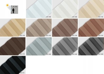 Образцы ткани для жалюзи плиссе 50-70% BLACKOUT