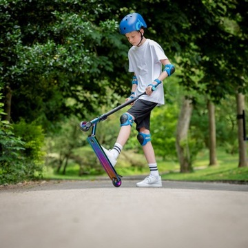 HULAJNOGA WYCZYNOWA KOLOROWA SLICK COLOR DWUKOŁOWA DLA DZIECI 6+ CHROME