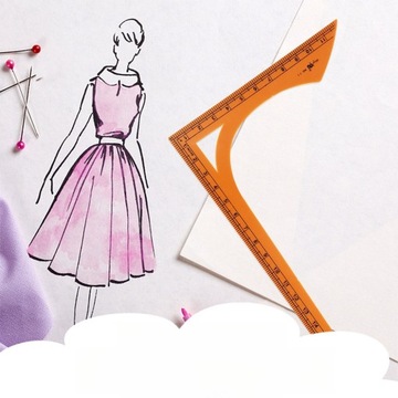 Линейка для пэчворка, прямой угол, швейные инструменты, печать.