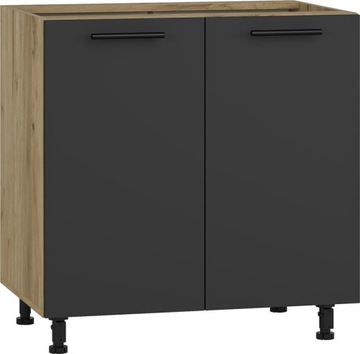 SZAFKA KUCHENNA DOLNA 80X82/52 ANTRACYT DĄB CRAFT