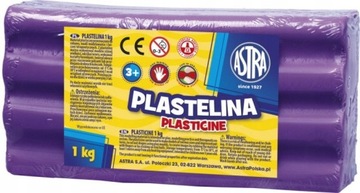 ASTRA Plastelina Fioletowa Szkolna do Zabawy TANIO