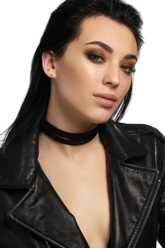 Choker z miękkiego zamszu czarny