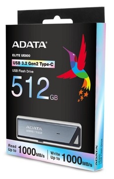 Флеш-накопитель ADATA Elite UE800 512 ГБ USB3.2-C Gen2
