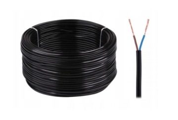 ПРОВОДНОЙ ПЛОСКИЙ КАБЕЛЬ OMYp H03VVH2F 2x1 Черный 1м