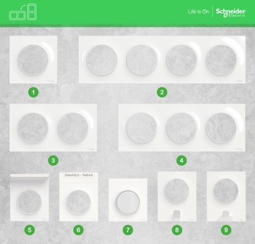 Schneider Electric Odace Style Одинарная электрическая розетка, белая