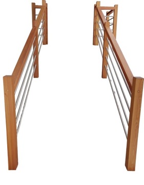 Внешняя балюстрада - ЛИСТВЕННИЦА + НЕРЖАВЕЮЩАЯ СТАЛЬ