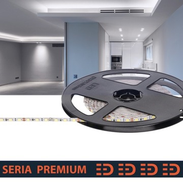 Taśma LED Premium 12V Slim 4mm 120led 10.4W/m 6500K 1100lm SMD2835