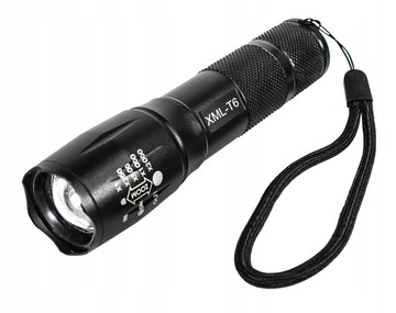 MOCNA LATARKA TAKTYCZNA LED LAMPA AKUMULATOROWA USB SURVIVALOWA PREZENT