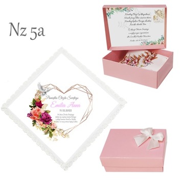 БЕЛАЯ КРЕСТАЛЬНАЯ ХАНИЦА для мальчика, девочки, КРЕЩЕНИЕ, ИМЯ, коробка