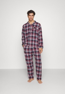 Piżama Lyle Scott bawełniana w kratkę komplet M