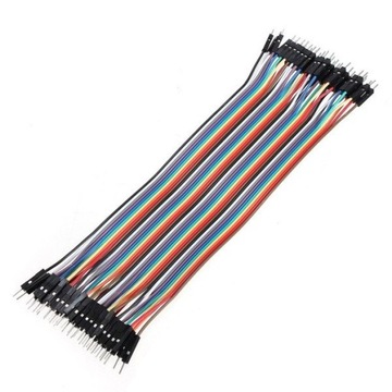 Przewody kable zworki M-M 40szt 20cm męsko-męskie