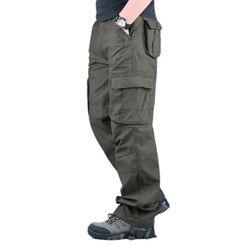 Spring Autumn Men's Cargo Pants Casual Multi Pocke