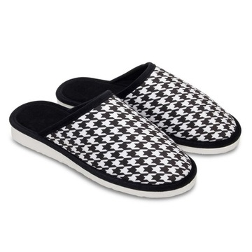Kapcie laczki pantofle damskie METEOR NATURAL STYLE NS-088 PEPITKO 40