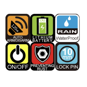 БЛОКИРОВКА ТОРМОЗНОГО ДИСКА Kovix 10 мм, сигнализация зеленая