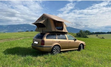 NAMIOT DACHOWY 4x4 140 Oliwkowy samochodowy reling