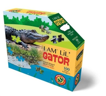 Puzzle Konturowe Układanka I AM LIL Aligator 100el