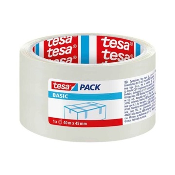 Taśma klejąca pakowa tesapack BASIC 45m x 40mm, przezroczysta